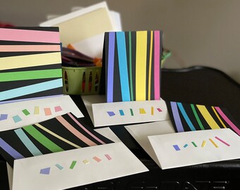 Rainbow Stripe Notecard Set ~ Gifts ~ Giving ~ LGBTQIA ~ Pride ~ Just A Card