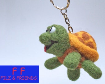 turtle, keychain, felt