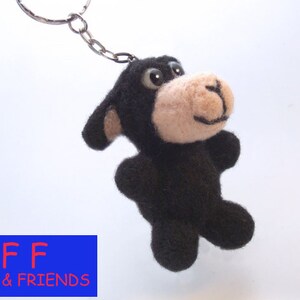 Keychain sheep BLACK WOOL image 3