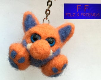 Monster keychain, SITTING ORANGE