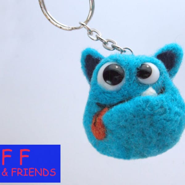 Monster keychain, TURQUOISE