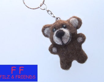 Bear keychain BROWN-BERRY