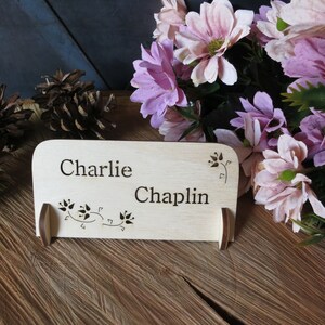 Birch Wood Wedding Place Card: Rustic Name Tag