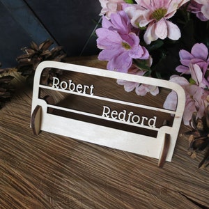 Houten aangepaste naamplaatjes, bruiloft plaats Card, zakelijke evenement vergadering badges, natuurlijke houten labels, decoratie, rustieke bossen berk kunst