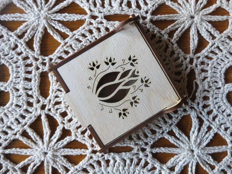 Tulip Flower Wedding Ring Box Custom Wooden Engagement Etsy
