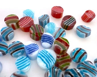 Christmas Bauble mix murrini for glass fusing made with Bullseye 90coe glass