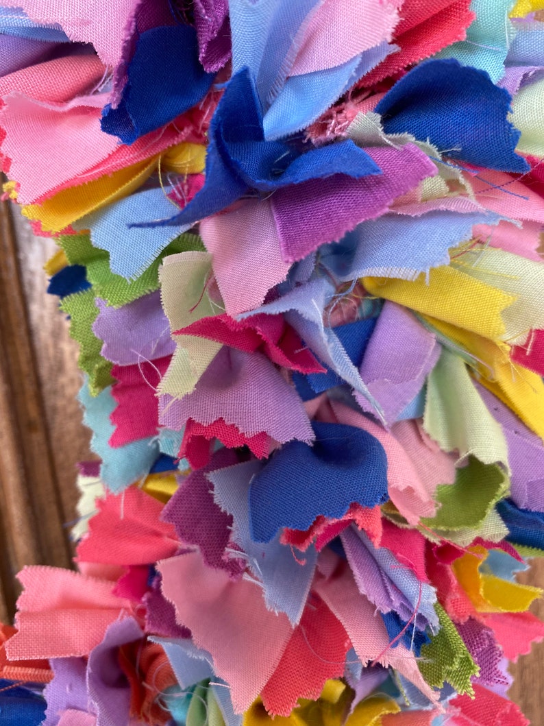 Summer Rag Wreath Patterns Rainbow Rag Wreath: Multicolor Spring Summer Decor - Etsy