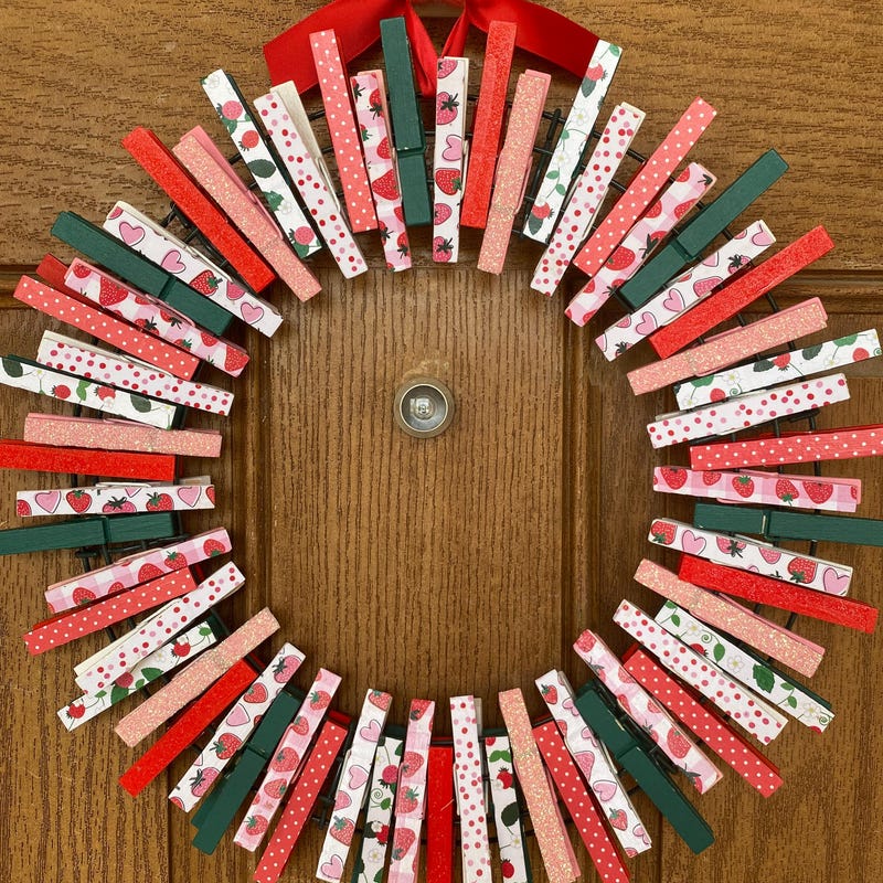 Clothespin Wreath - Etsy