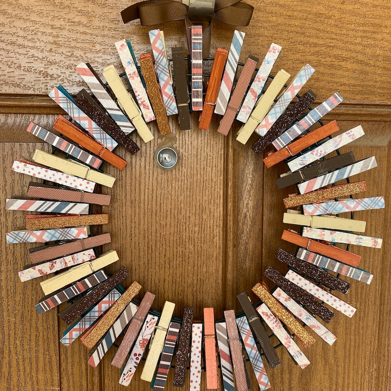 Clothespins Wreath - Etsy