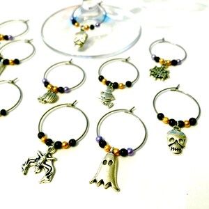 Halloween Wine Glass Charms Set of 6 image 2