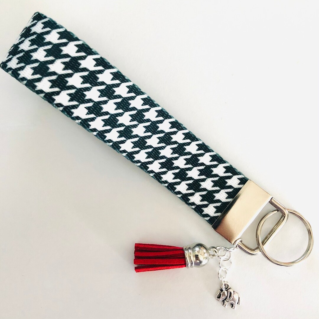 Houdsooth Key Rings Houndstooth Key Fob Wristlet / Keychain - Etsy