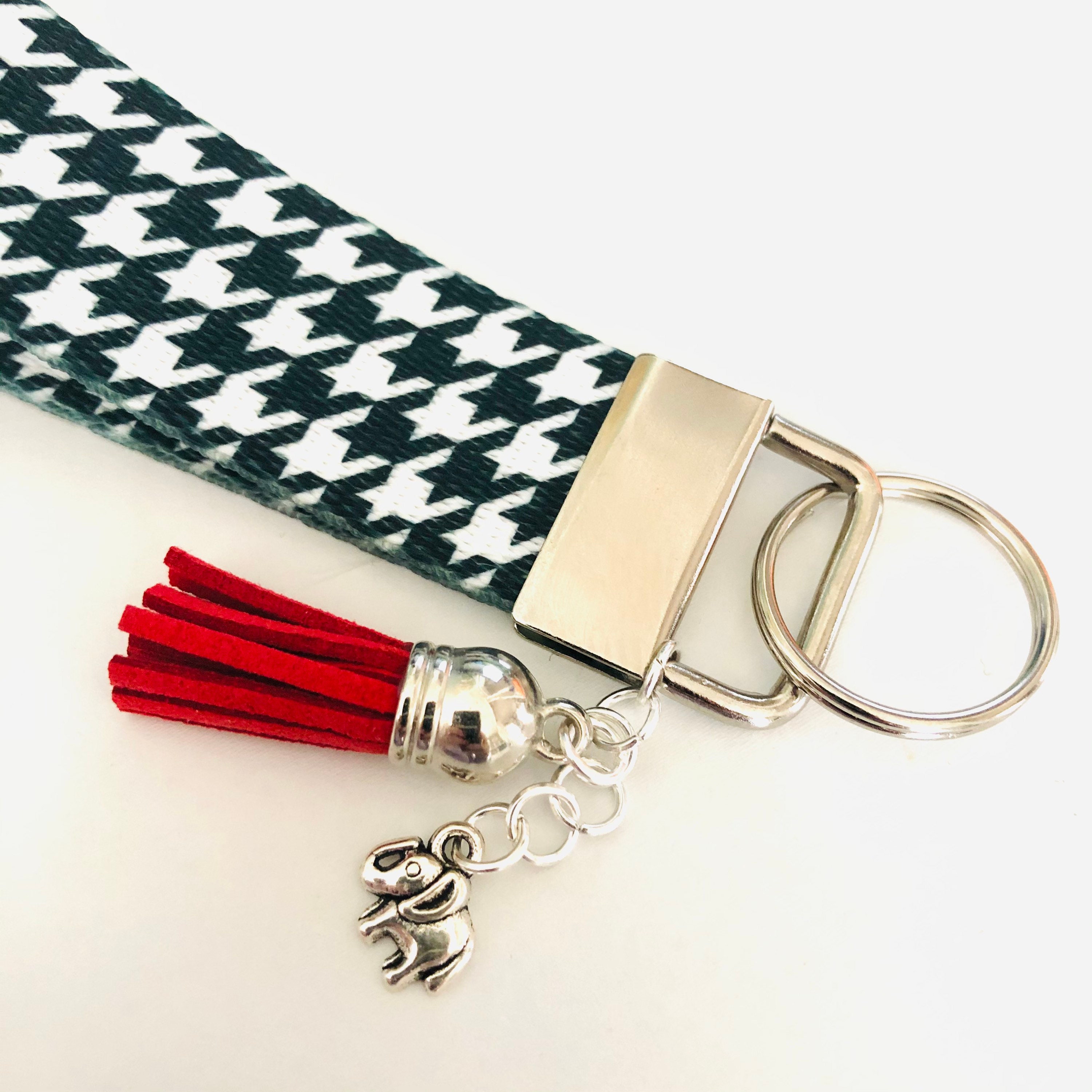 Houdsooth Key Rings Houndstooth Key Fob Wristlet / Keychain - Etsy