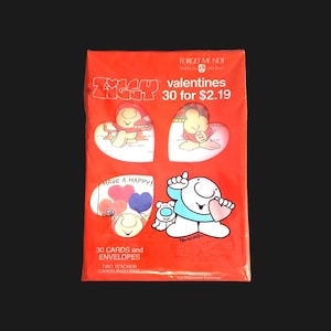 Vintage Ziggy Valentijnsdagkaarten - jaren 80 set van 30