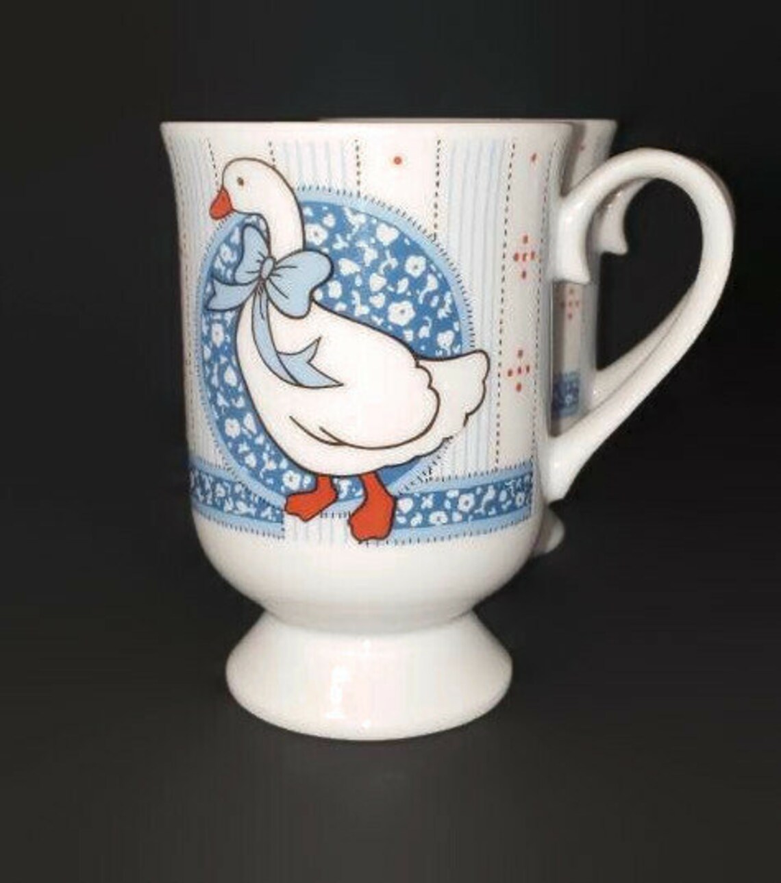 Goose Geese B & D Pedestal Mugs Cups Vintage Goose 1980s Etsy