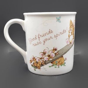 Vintage Hallmark Friendship Mug: Bunny & Mice Teetertotter, 1983