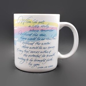 Vintage Hallmark Rainbow Mug: 1980s Poetry Coffee Cup