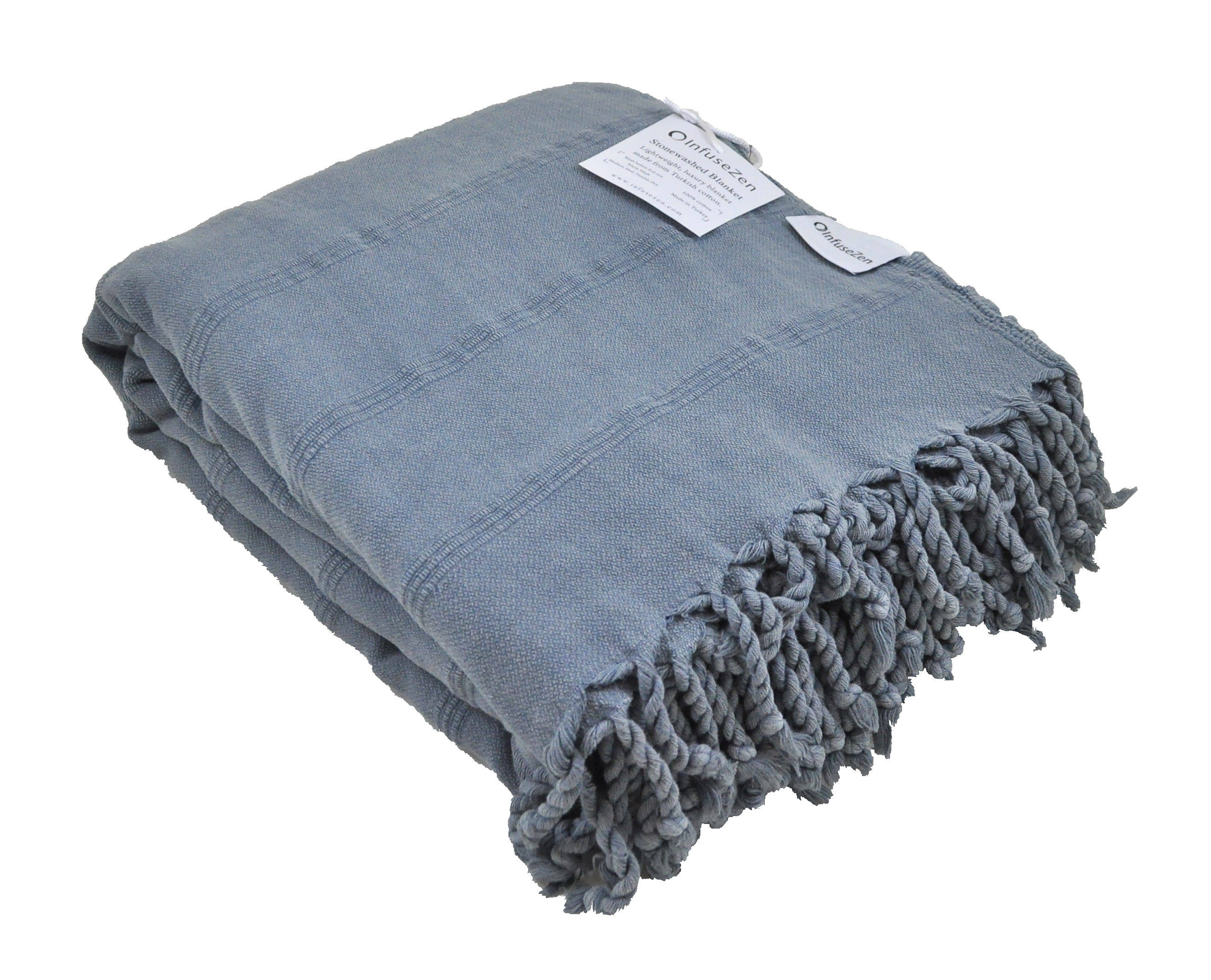 Denim Blue Grey Turkish Blanket / Throw Blanket Stonewashed | Etsy