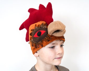 Rooster Hat - Kids Rooster Costume - Handmade Costume - Halloween Costume