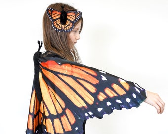 CISMARK Monarch Butterfly Wings Costume For Kids 
