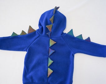 Reflective Dino Hoodie for Adults - Dragon Hoodie - Dinosaur Costume - Handmade Hoodie