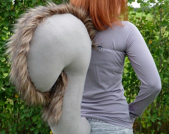 Squirrel Tail and Headband for Adults - Adult Squirrel Costume - Handmade Costume - Halloween Costume