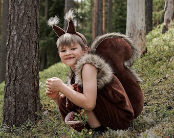 READY TO SHIP! Copper Squirrel Costume for Boys - Animal Costume - Handmade costume