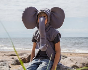 Elephant Costume for Kids - Animal Costume - Handmade Costume - Halloween Costume - Carnival Costume