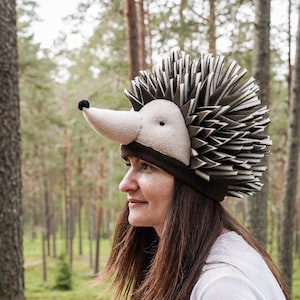 Hedgehog Hat for Adults Adult Costume Handmade Costume Halloween Costume image 2