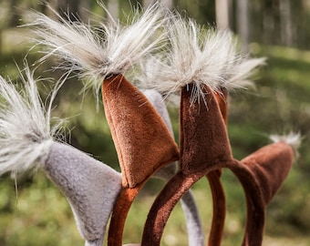 Eichhörnchen Stirnband - Eichhörnchen Kostüm - Handgemachtes Kostüm - Halloween Kostüm