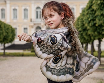 Emperor Moth Costume for Kids - Butterfly Costume - Moth Wings - Butterfly Wings - Handmade Costume - Halloween Costume