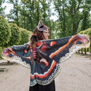 Cercopia Moth Costume for Adults - Butterfly Costume - Handmade Costume - Halloween Costume