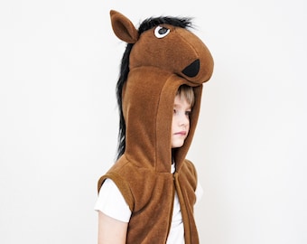 Horse Costume - Horse Hoodie - Horse Vest - Handmade Costume - Halloween Costume