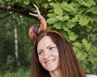 Fleece Snail Headband: Handmade Adult Costume