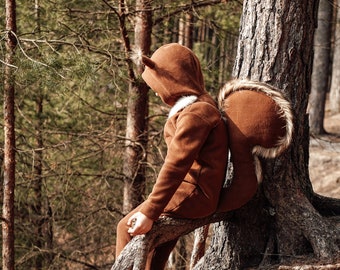 READY TO SHIP Squirrel Onesie for Kids - Squirrel Costume - Halloween Costume