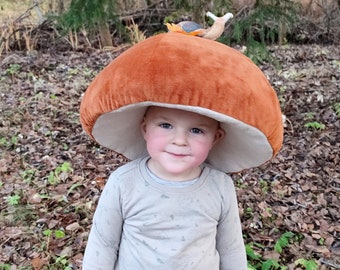 Kids Mushroom Costume: Handmade Fleece Halloween Outfit