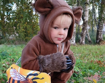 Fleece Bear Costume Onesie - Kids Halloween Costume