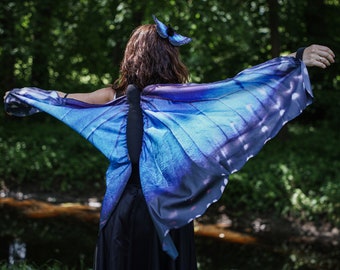Blue Butterfly Costume for Adults - Blue Butterfly Wings - Handmade Costume - Halloween Costume