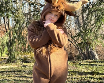 Billy Goat Fleece Costume Onesie - Kids Halloween Costume