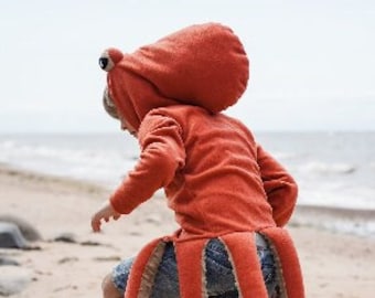 Octopus hoodie - Squid Hoodie Costume - Ocean Animal Costume - Halloween Costume