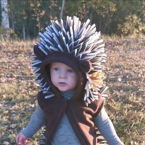 Hedgehog Costume for Kids Kids Costume Animal Costume Handmade Costume Halloween costume image 2