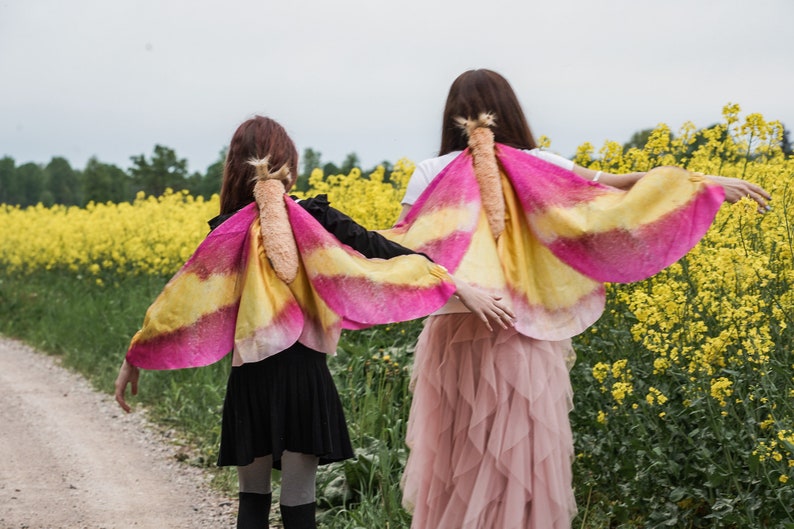 Rosy Maple Moth Costume for Adults Butterfly Costume Moth Wings Halloween Costume image 8