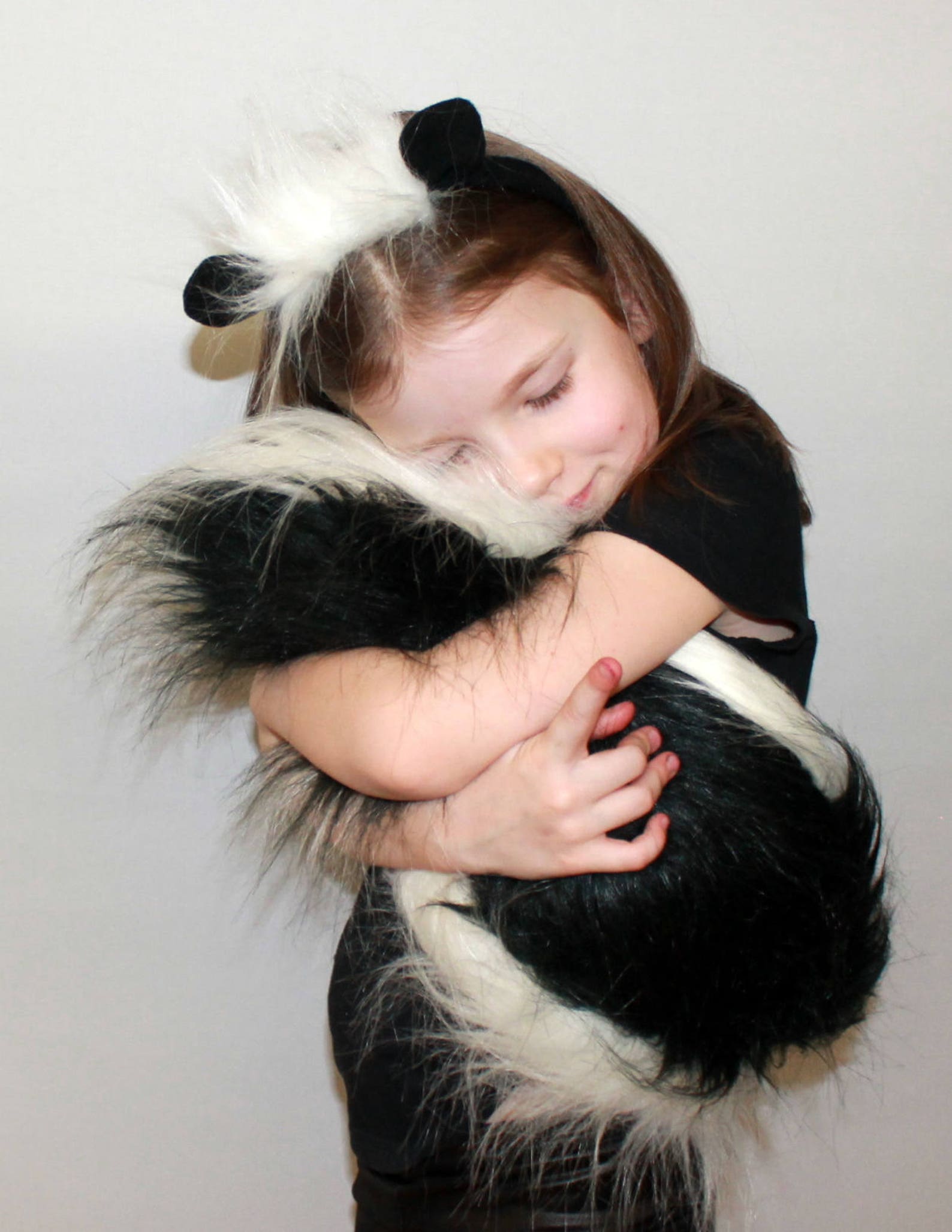 Skunk Tail and Ears for Kids Skunk Costume Handmade | Etsy