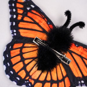 Monarch Butterfly Hair Clip Butterfly Costume Handmade costume Halloween costume image 4