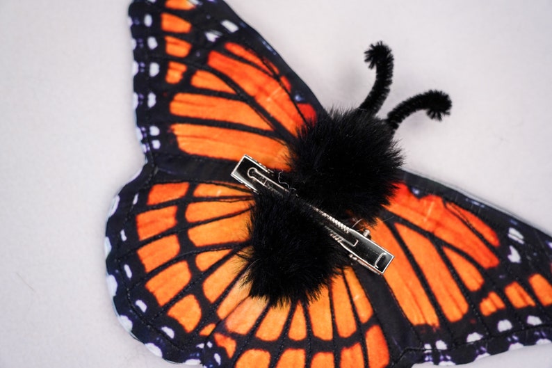 Monarch Butterfly Hair Clip Butterfly Costume Handmade costume Halloween costume zdjęcie 4