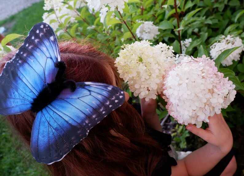 Blue Butterfly Hair Clip Butterfly Costume Handmade Etsy