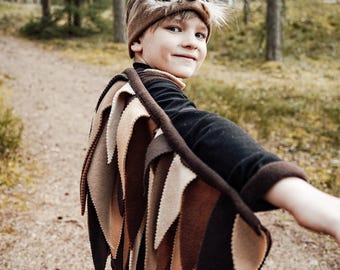 Handmade Fleece Owl Costume: Vest and Headband
