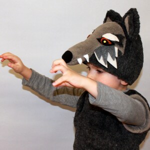 Wolf Kostum Kinder Wolf Kostum Handgemachte Kostum Etsy