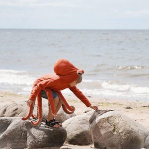 Octopus hoodie - Squid Hoodie Costume - Ocean Animal Costume - Halloween Costume