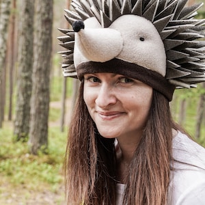 Hedgehog Hat for Adults Adult Costume Handmade Costume Halloween Costume image 8