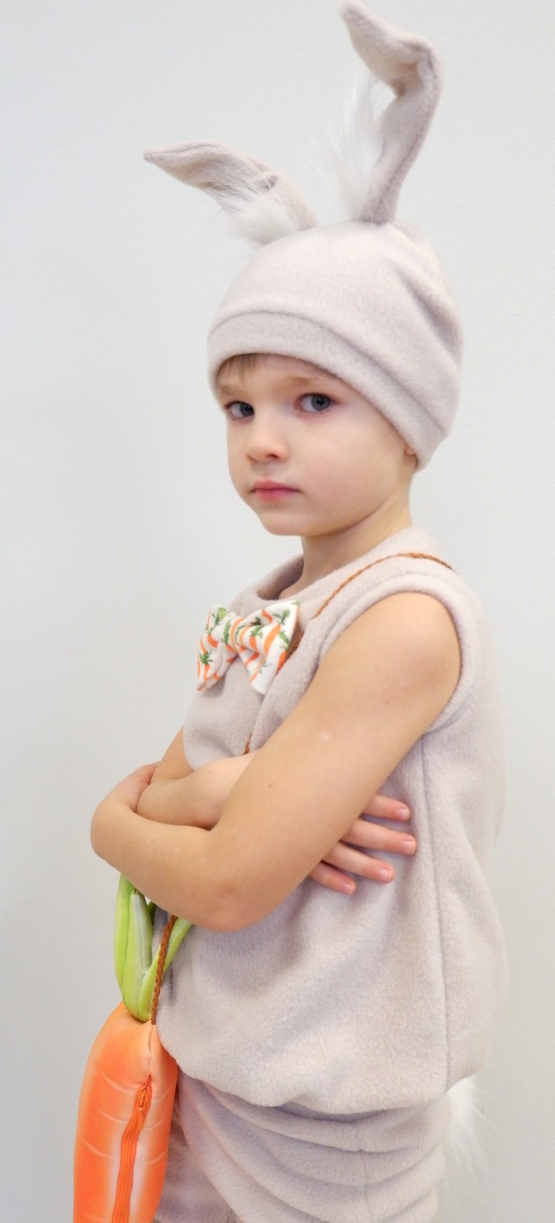 Bunny Costume for Boy Kids Rabbit Costume Handmade Costume Etsy